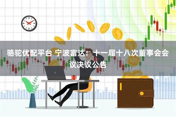 骆驼优配平台 宁波富达：十一届十八次董事会会议决议公告